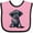 Pink and Black, variant on Inktastic Black Doodle Puppy Boys or Girls Baby Bib