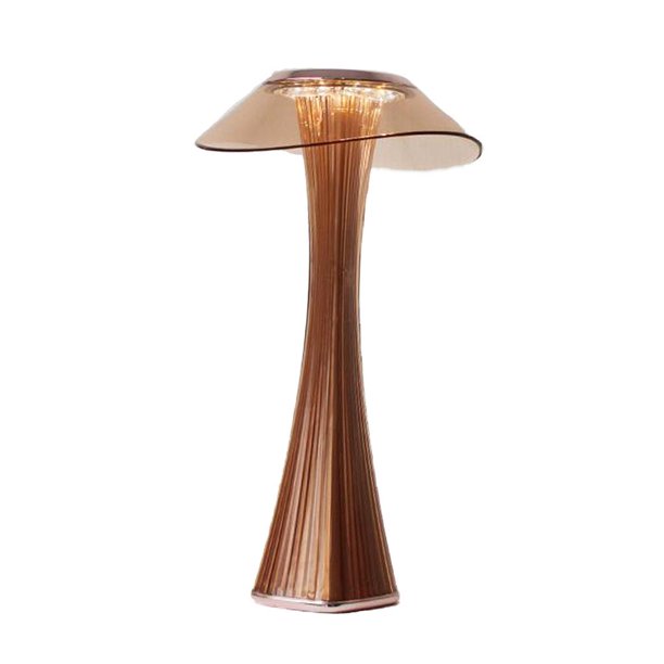 Lámpara de mesa de noche moderna, lámpara LED de mesa de noche, modos de champán Zulema Lámpara de noche para sala de estar