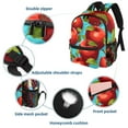 thumbnail image 3 of Apple Cute Adjustable Shoulder Strap Backpack with Large Capacity, Printed Design, Lightweight, 3 of 6