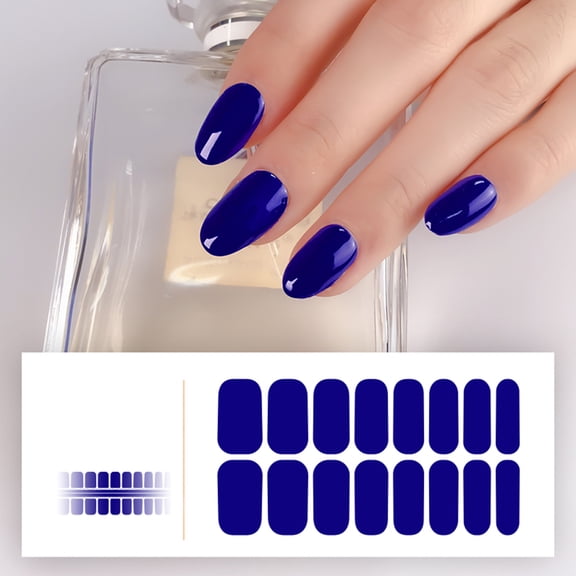 Full Wraps Solid Color Nail Polish Stickers Semi Cured Gel Nail Polish Strips