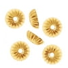 22K Gold Plated Small Corrugated Bead Caps 5mm (100)