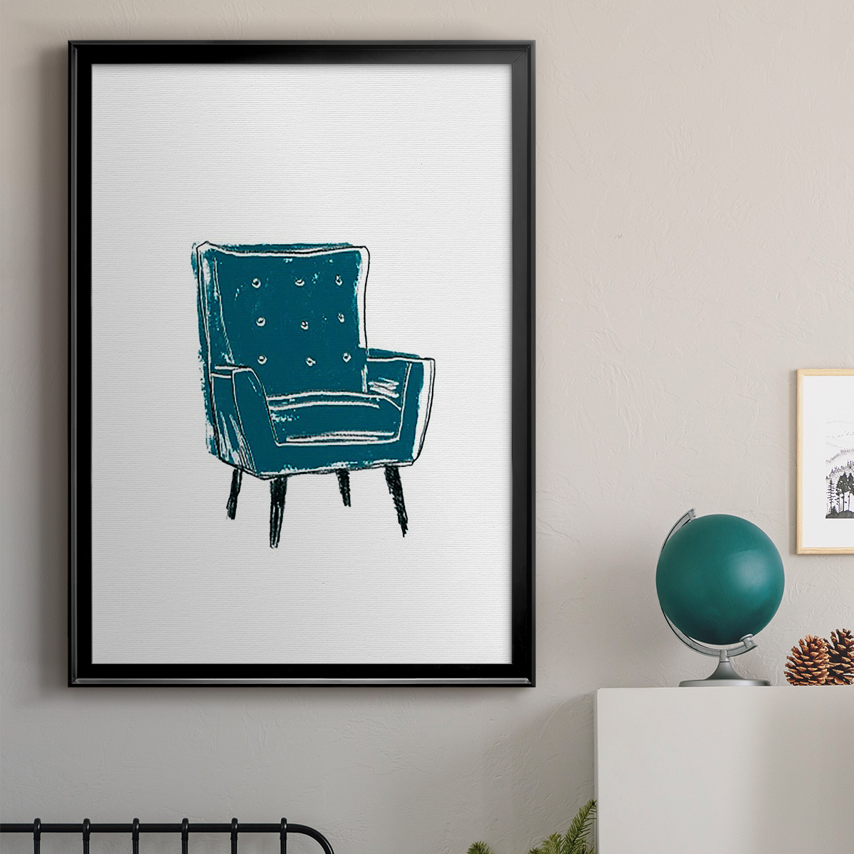 Take a Seat VII Premium Framed Print, in Gold, Black, or Silver - Ready to Hang