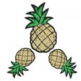 thumbnail image 1 of Parches de Lentejuelas de Hierro de Piña, 3 piezas de apliques bordados, decoración artesanal para camisetas, chaquetas, sombreros con plancha o coser, buena solución para rapa, 1 of 7