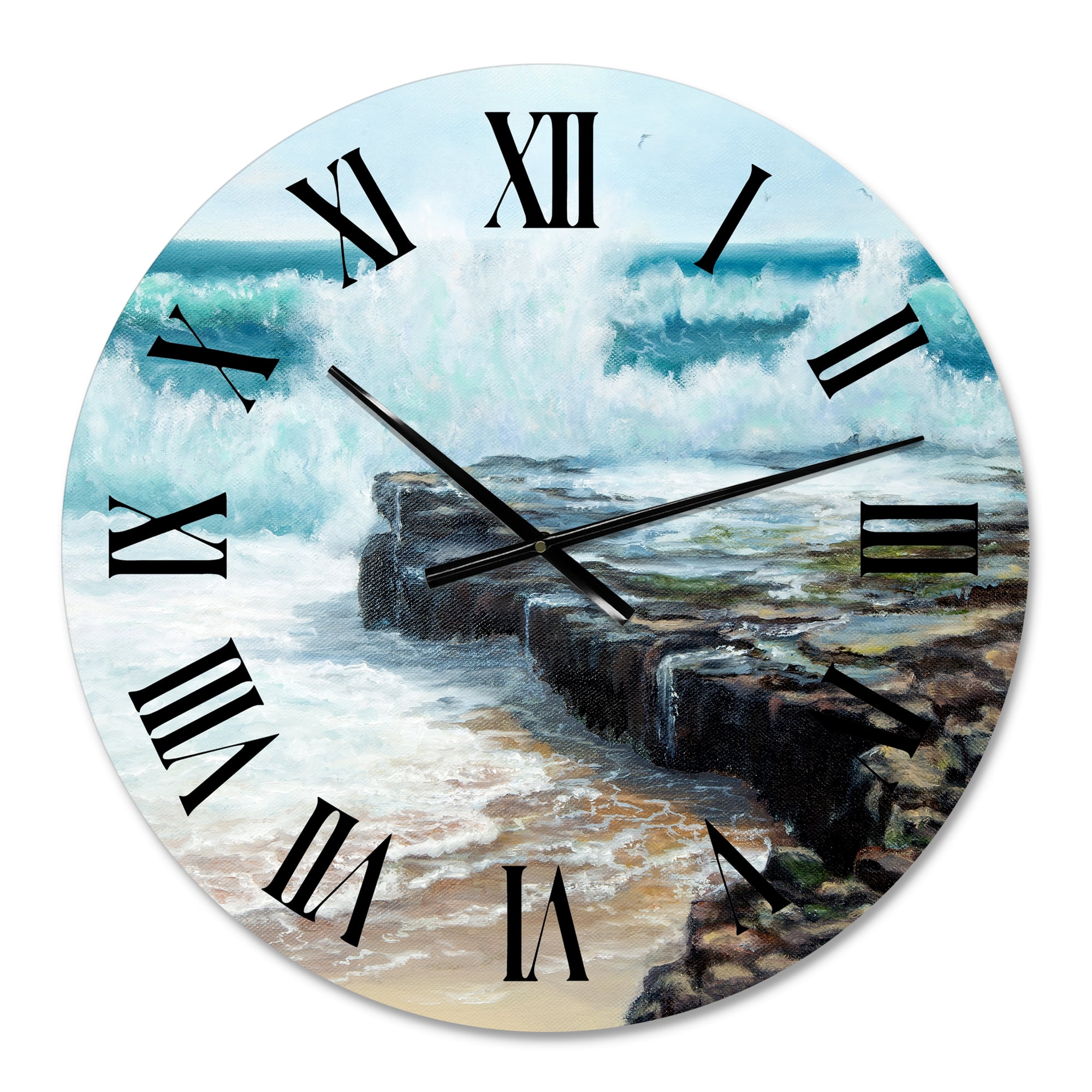 Designart 1 in Coastal Wall Clock