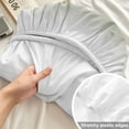 thumbnail image 4 of Twin Sze Fitted Sheet Set - Dark Green 2 Piece Bedding Sets 16" Deep Pocket Fitted Sheet with 1 Pillowcase, Modern Gradient Vertical Stripes Geometric Brushed Microfiber Hotel Luxury Bed Sheets, 4 of 9