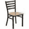 Natural Wood Seat/Black Metal Frame
