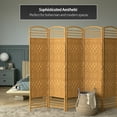 thumbnail image 6 of Red Lantern 5 1/2 ft. Tall Fiber Weave Room Divider - Light Beige - 5 Panel, 6 of 6