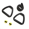 thumbnail image 4 of Chok 2pcs  Gymnastic Rings  Black  Non-Slip  Adjustable Straps  Iron and PA (Polyamide  Nylon)  with 2pcs Yellow Tape  for Universal Strength Training  Pull-Ups  Gym Workout & Outdoor Tra, 4 of 6
