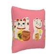 thumbnail image 2 of Bingfone Cute Cat Linen Throw Pillow Covers Cushion Case Pocket Button Vintage Farmhouse Pillowcase for Sofa Couch Bed 16"x16", 2 of 9
