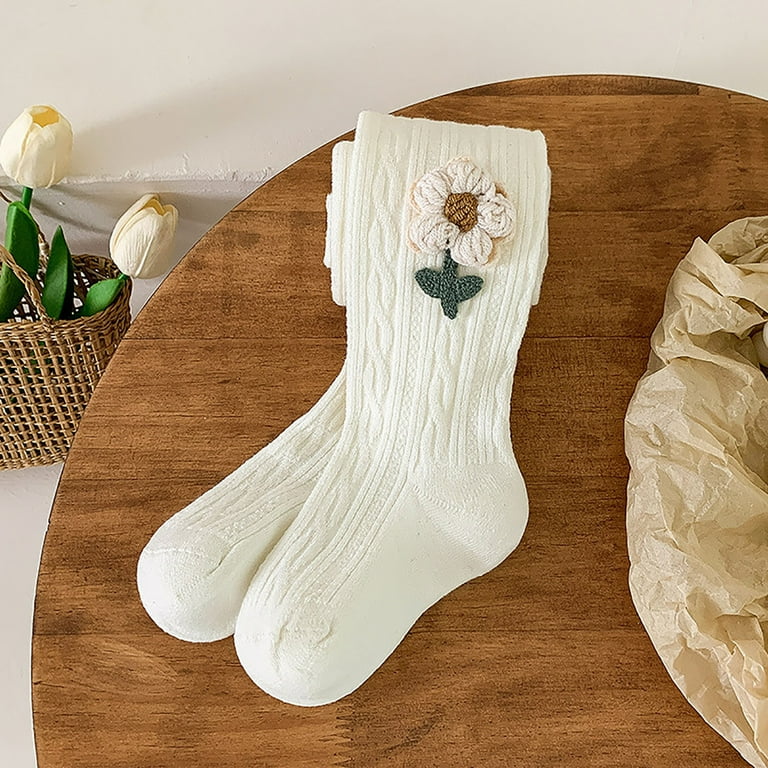 POIUYTR Baby Girl Tights Winter Thick Warm Cable Knit Leggings