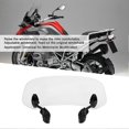 thumbnail image 3 of Motorcycle Windshield Extension Heighten Windscreen Adjustable Wind Rain Air Deflector Add On Spoiler Screen(Clear ), 3 of 4