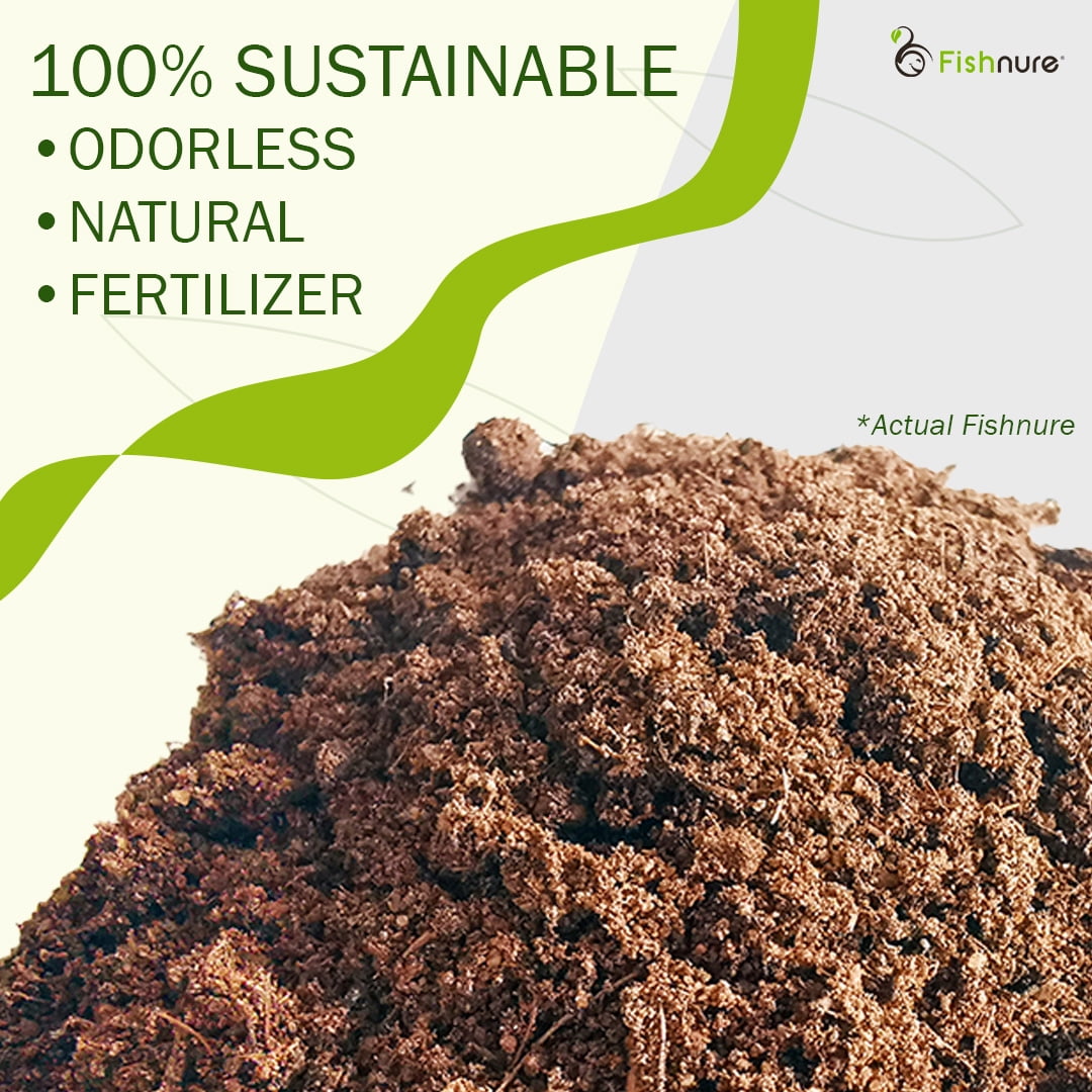 Fishnure 1 lb Odorless Organic Compost Fertilizer made from Fish Manure - Omri Listed plant fertilizer for indoor and outdoor use