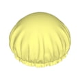 thumbnail image 1 of YFYANG Women's Double Waterproof Shower Cap, Yellow Reusable Hair Cap for All Hair Styles and Head Sizes, 1 of 9