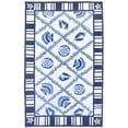 thumbnail image 1 of Home Fires AR-HF034E 5 ft. x 7 ft. Navy Indoor Hand Hooked Area Rug - Blue, 1 of 1