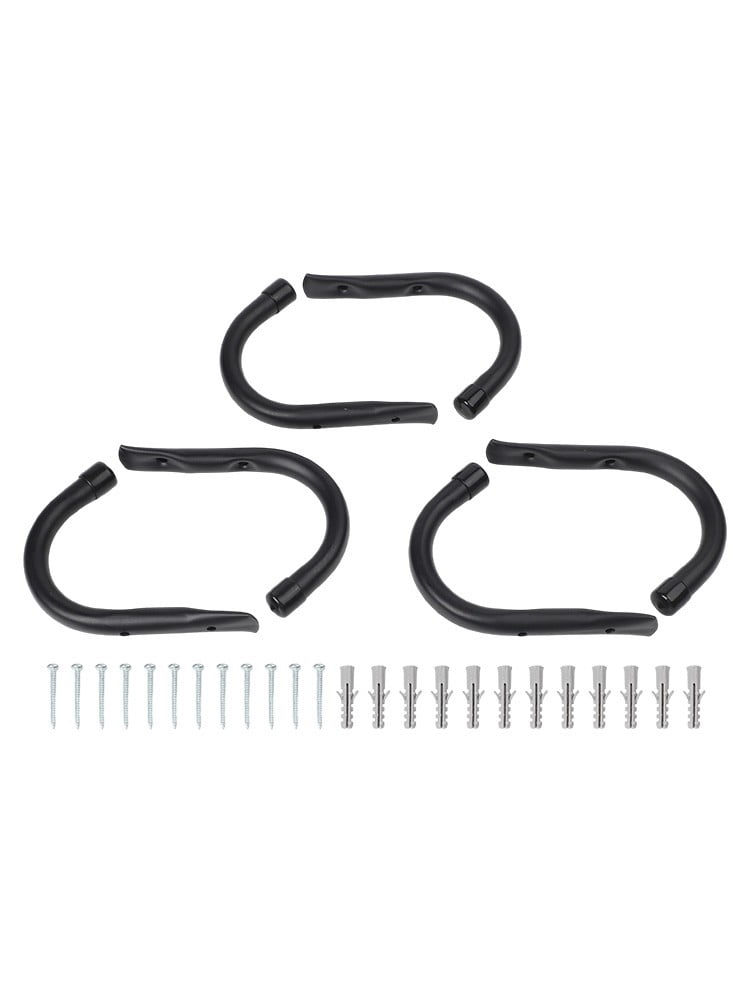Heavy Duty J-Type Wall Brackets Hooks,6 Pack Garage Storage Tool Hangers for Bicycles,Hoses and Tools