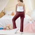 thumbnail image 5 of Cowsor Girls Pants Kids Ribbed Flare Pants High Waist Bell Bottoms, 5 of 5