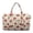 Cherry Bow Print, variant on Large Floral Patchwork Quilted Duffle Bag for Women, Weekender Bag Travel Carry On Bag, Cute Overnight Gym Dance Tote with Luggage Sleeve, Zipper Pockets