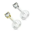 thumbnail image 3 of Labret Monroe with Cz Prong Set Design on Flex Shaft 14 Kt Solid Gold 16g, 3 of 3