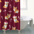 thumbnail image 4 of Christmas Corgi Shower Curtain 72x84in ,Bathroom Decorative Shower Curtains Set with 12 Hooks,Modern Waterproof Washable Shower Curtain, 4 of 4