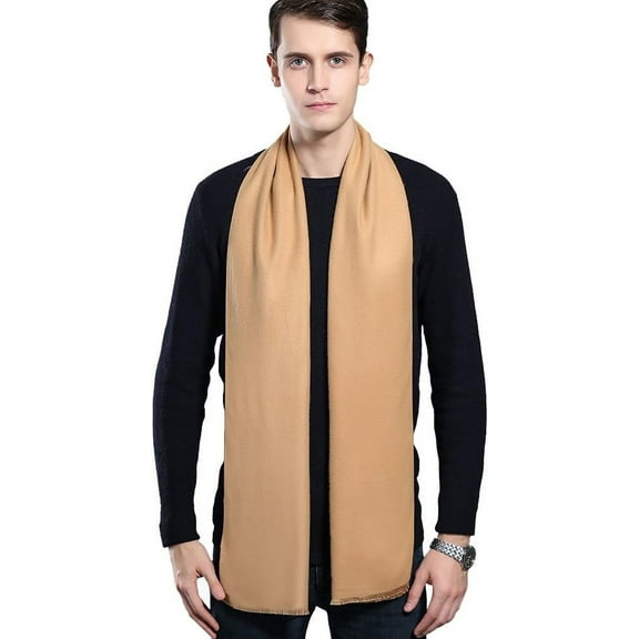 Mens Scarf Winter Fashion Formal Soft Scarves for Men camel