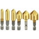 thumbnail image 1 of Avellanadores cónicos HSS de 90° para carpintería (6 unidades), de carburo, para biselar, de 6 mm, 8 mm, 9 mm, 12 mm, 16 mm y 19 mm., 1 of 5