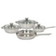 thumbnail image 1 of COLORHOME DESIGN Batería de Cocina De Acero Inoxidable con 7 Piezas, Triple Capa y Tapas de Vidrio Templado, Juego de Cacerolas y Sartén de Cocina,Utensilios de Cocina, Gris (COLORINOX7M), 1 of 5