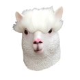 thumbnail image 1 of Novelty Halloween Costume Alpaca Latex Animal Head Mask, 1 of 3