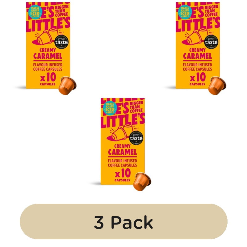 Little's Creamy Caramel Nespresso Compatible Capsules, 10 pods per pack, British Import (Pack of 3)
