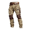 thumbnail image 4 of XIAONU Men's Paisley Patchwork Cargo Pants Relaxed Fit Full Length Adjustable Waist Bohemian Casual Trousers, 4 of 4