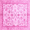thumbnail image 1 of Ahgly Company Indoor Square Oriental Pink Traditional Area Rugs, 3' Square, 1 of 4