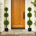 thumbnail image 2 of Gymax 4 FT Artificial Boxwood Topiary Ball Tree w/ Weighted Pot Faux Cypress Tree, 2 of 10