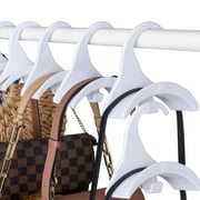 Smart Design Plastic Handbag Hangers, 6 Pack, White