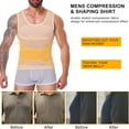 thumbnail image 3 of Compression Shirt for Men Slimming Undershirt Body Shaper Tank top for gynomastica Sleeveless Tummy Control Shapewear Vest Men, 3 of 5
