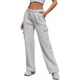 thumbnail image 4 of 2025 Women's Casual Pants Women's Solid Color Casual Women Pants Casual Loose Drawstring Cargo Pants Versatile Casual Pants Women Plus Comfortable Long, 4 of 4