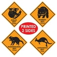 thumbnail image 3 of Beistle 54306 Outback Road Sign Cutouts-4 Pcs, 14'' 13'' .1'', Yellow/Black, 3 of 7