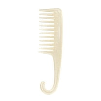 Unique Bargains 1 Pc Durable Large Curved Comb Transparent Yellow Plastic