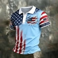 thumbnail image 2 of Homeyce 250th Anniversary Usa Polo Shirt Men Short Sleeve American Flag Polo Shirts 4th Of July Independence Day Polo T-Shirts Button Down 250 Years Of Liberty Patriotic Tee,Blue XL, 2 of 4