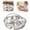 C, variant on USUERY Stainless Steel Divided Serving Tray With Handle Multi Compartment Snack Plate For Home Party Camping Picnic