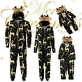 thumbnail image 6 of Gureui Family Matching Parent-child Christmas Pajamas Sleepwear, Cartoon Elk/Snowman Print Long-Sleeve Zipper Hood One-Piece Jumpsuit for Father/Mother/Children/Infants, 6 of 6