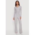 thumbnail image 2 of Women's Brushed Knit Long Sleeve Zip Front Polo Shirt, 2 of 4