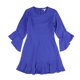 thumbnail image 1 of Vestido liso con volantes bar III para mujer azul 2, 1 of 2