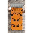 thumbnail image 3 of Ambesonne Construction Quilted Bedspread Set 2 Pcs, Excavator Track, Twin Size, Orange Black, 3 of 3