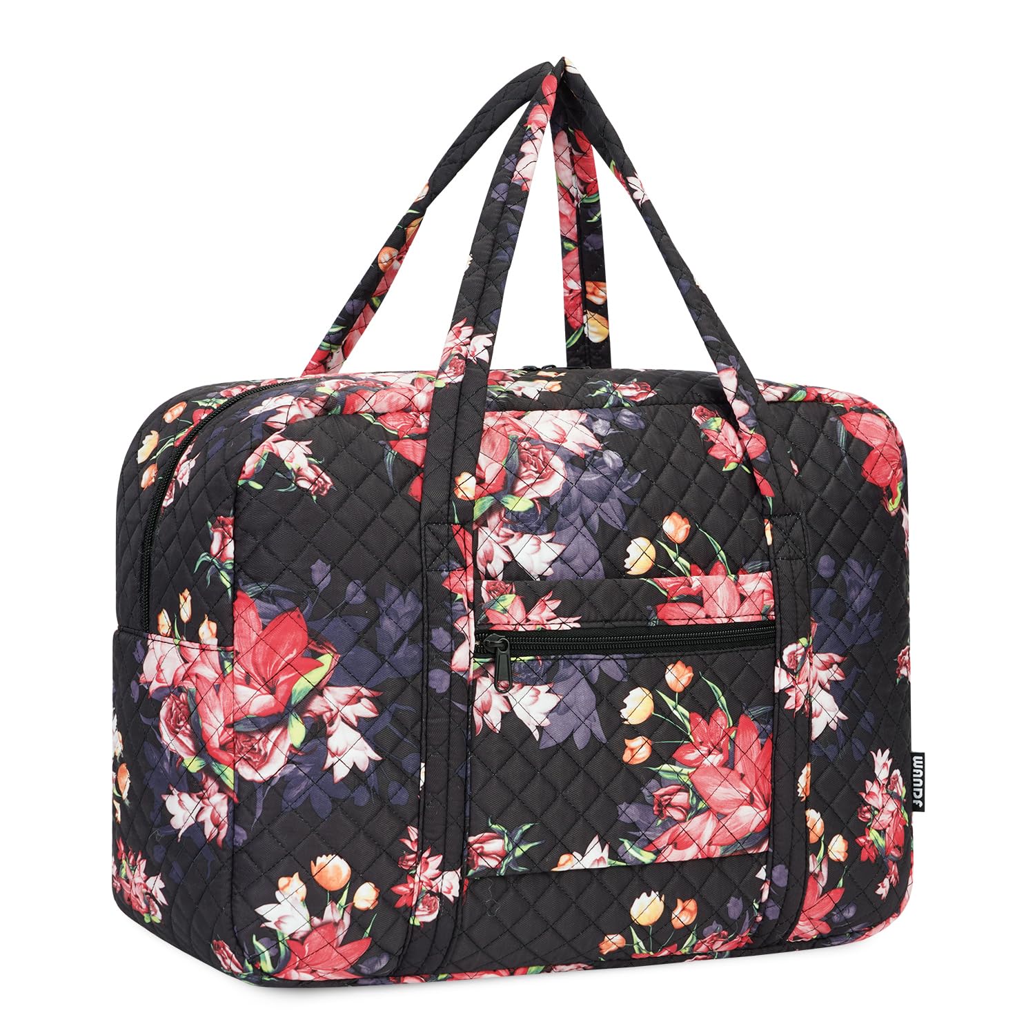Narwey Quilted Travel Duffel Floral Print
