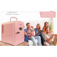 thumbnail image 4 of Koolatron Retro Portable 6-Can Thermoelectric Mini Fridge, 4.2 Quarts, 12V DC/110V AC, for Home, Dorm, Car, Boat, Beverages & More, 4 of 9