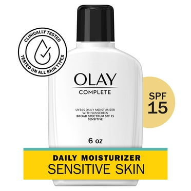 Olay Skin Care Complete Daily Facial Moisturizer for Sensitive Skin, SPF 15 Sun Protection, 6 fl oz