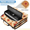 thumbnail image 6 of Rust Diamond-geo Printed Zipper Binder with Handle&Shoulder Strap 2 inch 3 Ring 500+300 Sheet Capacity File Folder Organizer, 6 of 8