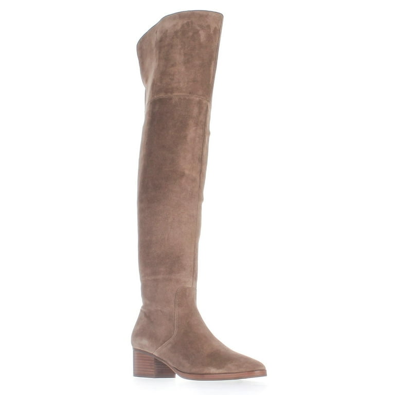 Womens Via Spiga Ophira Over The Knee Boots Dark Taupe Walmart
