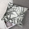 thumbnail image 7 of Pack of 2 Decorative Square Throw Pillow Cases, Pillow Covers for Couch Sofa Bed Living Room,Leaves Pattern,Grey Gold Cream, 7 of 7