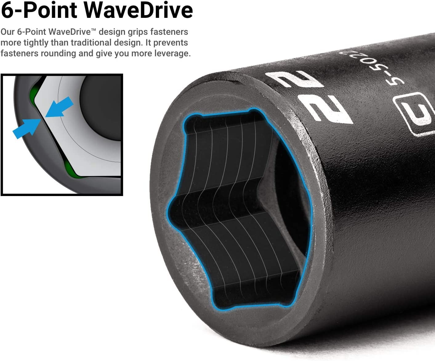 Capri Tools 1/2 in. Drive Shallow and Deep Impact Socket Set, Metric, 10 to 27 mm, 36-Piece with Billet Aluminum Socket Rail