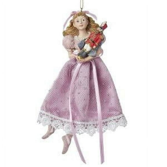 Resin Clara Holding Nutcracker Ornament